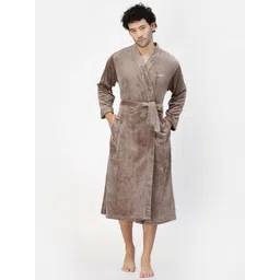 KLOTTHE Men Wool Bath Robe With Belt-picture-39