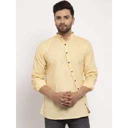 KLOTTHE Men Yellow Solid Kurta-picture-12