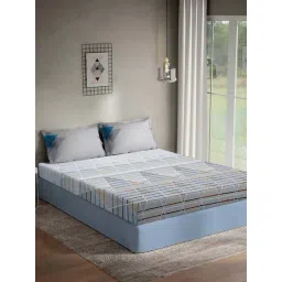 Klotthe Multicolor Cotton 400 TC Double Bedsheet With 2 Pillow Covers-picture-16