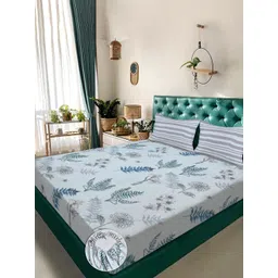 KLOTTHE Polycotton Bedsheet with 2 Pillow Covers-picture-32