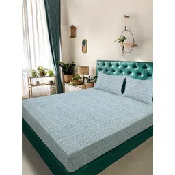 KLOTTHE Polycotton Bedsheet with 2 Pillow Covers-picture-36