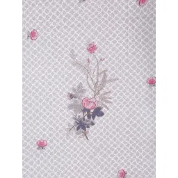 Klotthe Purple Cotton Printed 400 TC King Fitted Bedsheet with 2 Pillow Covers image 5