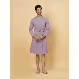 KLOTTHE Self Design Pure Cotton Bath Robe With Belt-picture-41