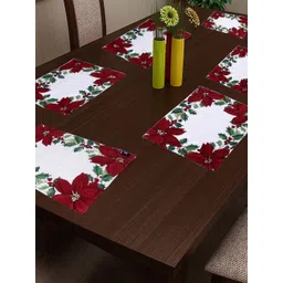 KLOTTHE Set of 6 Multi-Coloured Floral Woven Table Placemats-picture-19