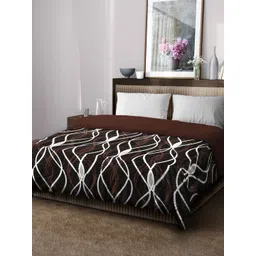 KLOTTHE White & Brown Woolen 950 GSM Heavy Winter Double Bed Quilt-image-7