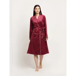 KLOTTHE Woolen Bath Robe With Belt-picture-27