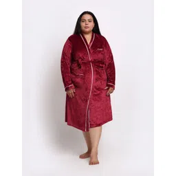 KLOTTHE Woolen Bath Robe With Belt-picture-22