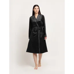 KLOTTHE Woolen Bath Robe With Belt-image-43
