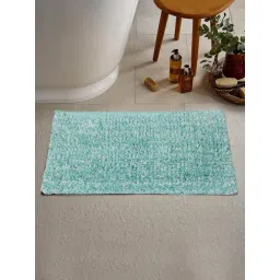 Klotthe Woven Turquoise 300 TC Cotton Blend Bath Mat-picture-17