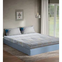 Multicolor Geometric 300 TC 100% Cotton Double Bedsheet with 2 Pillow Covers by Klotthe-picture-24