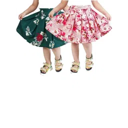 Klowvila Fashion Girls Pack of 2 Floral Printed Skirt-picture-36