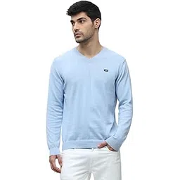 klub fox Men Casual V Neck Winter Solid Regular Fit Full Sleeve Sweater-picture-13