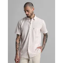 Klub Fox Men Slim Fit Spread Collar Geometric Printed Cotton Casual Shirt-picture-14