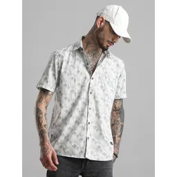 Klub Fox Men Smart Slim Fit Opaque Printed Casual Shirt-picture-26
