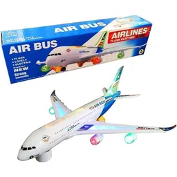 kmc kidoz Latest Model Airbus Battery Operated Toy Plane with LED Flashing Lights-picture-20