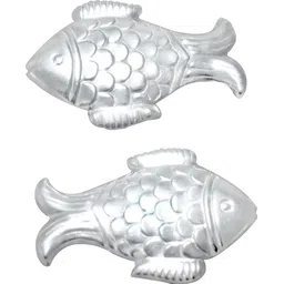 kmj pure silver fish/chandi ki machli/fish for Astrological and lal kitab remedy Decorative Showpiece-0.2 cm-picture-13