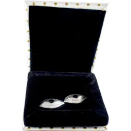 kmj pure silver eyes/ chandi ki aankh for God/ pooja, astrological. Decorative Showpiece-2 cm image 4