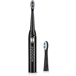 KMJSA Electric Tooth Brush For Adults With 5 Modes, 2 Brush Heads & Rechargeable With 4 Hours Charge Lasting Up To 25 Days, Power Toothbrush, (Black)-picture-27