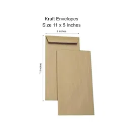 KMP 11 X 5 Inch 80gsm Light Brown Kraft Envelope Pack of 500-picture-13