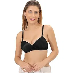 knisty Solid Vibrant Colours Lightly Padded Bra Satin Lycra Shiney Non-Wired Full Coverage, Combining Comfort and Flexibility for Active Lifestyles-picture-24