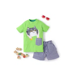 Knit N Knot Boys Graphic Printed T-shirt with Shorts-picture-13