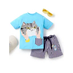 Knit N Knot Boys Graphic Printed T-shirt with Shorts-picture-14