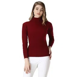 knitco Solid High Neck Pullover-picture-11