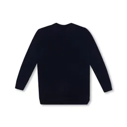 KNITCO Unisex Full Sleeves Solid Pullover Sweater - Navy Blue-picture-12