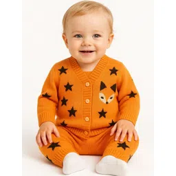 KNITCO Unisex Kids Printed Cardigan with Applique Detail-picture-12