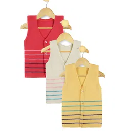 KNITCO Unisex Kids Striped Sweater Vest-picture-58