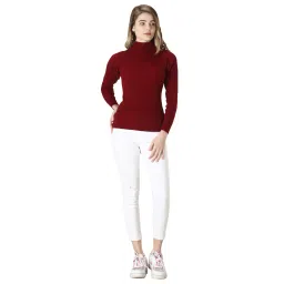 knitco Solid High Neck Pullover image 5