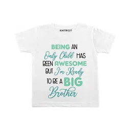 KNITROOT Half Sleeves Child Quote Printed Tee - White-picture-23