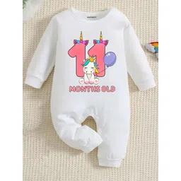 KNITROOT Infants Kids Printed Cotton Round Neck Rompers-picture-26