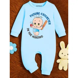 KNITROOT Infants Printed Cotton Round Neck Rompers-picture-20