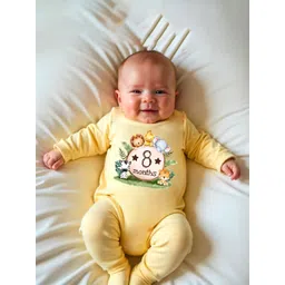 KNITROOT Infants Printed Cotton Round Neck Rompers-picture-27