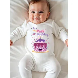 KNITROOT Infants Printed Cotton Round Neck Rompers-picture-28
