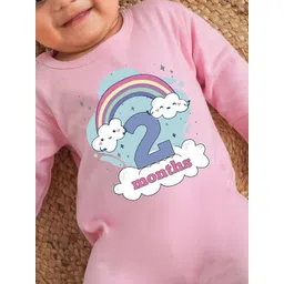 KNITROOT Infants Printed Cotton Round Neck Rompers image 2