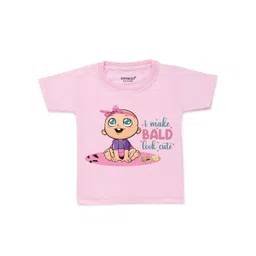 KNITROOT Kids Pink & Blue Printed Cotton T-shirt-picture-22