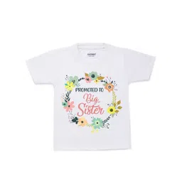 KNITROOT Kids White & Green Floral Printed Cotton T-shirt-picture-29