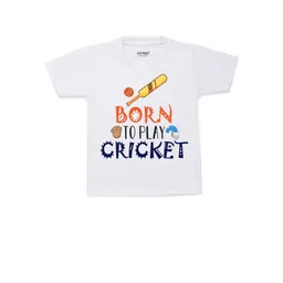 KNITROOT Kids White & Orange Typography Printed Cotton T-shirt-picture-13