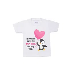 KNITROOT Kids White & Pink Typography Printed Cotton T-shirt-picture-41