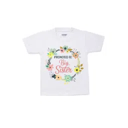 KNITROOT Kids White Promoted Sister Printed T-shirt-picture-26