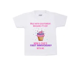 KNITROOT Kids White Typography Printed Cotton T-shirt-picture-27