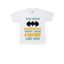 KNITROOT Kids White Typography Printed T-shirt-picture-33