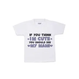 KNITROOT Kids White Typography Printed T-shirt-picture-40