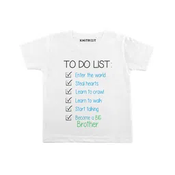KNITROOT To Do List Print Half Sleeves Tee - White-picture-20