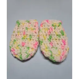 Knits & Knots crochet Contrast Shaded Mittens - Multi Color-picture-17