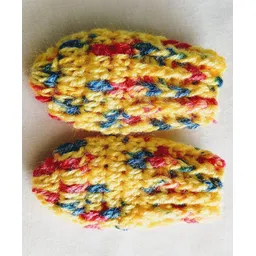 Knits & Knots Woollen Blend Abstract Design Handmade Mittens - Multi Colour-picture-36