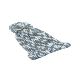 Knits & Knots Woollen Blend Abstract Designed Handmade Cap - Multi Colour-picture-5