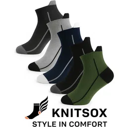 knitsox Men Solid, Self Design Mid-Calf/Crew, Ankle Length-picture-26